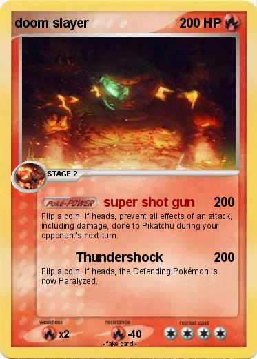 Pokémon Doom Slayer 7 7 Super Shot Gun My Pokemon Card