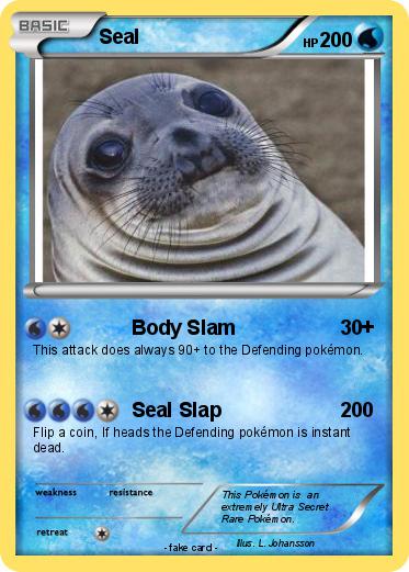Pokémon Seal 128 128 Body Slam My Pokemon Card
