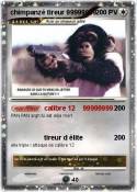chimpanzé tireur