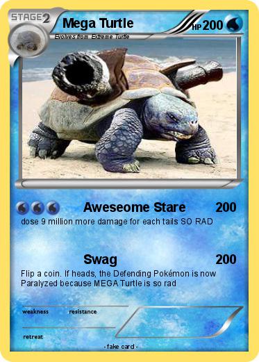 Pokémon Mega Turtle 4 4 - Aweseome Stare - My Pokemon Card