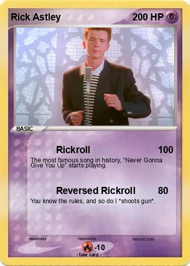 Pokémon Rick Astley 446 446 - Rickroll - My Pokemon Card
